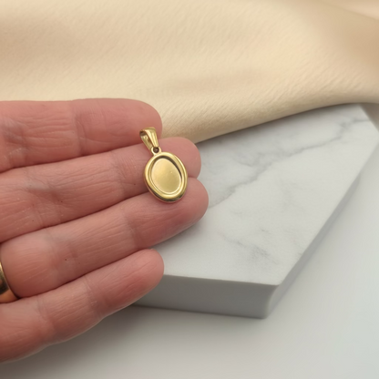 Ciondolo cornice irregular mini gold PERSONALIZZABILE