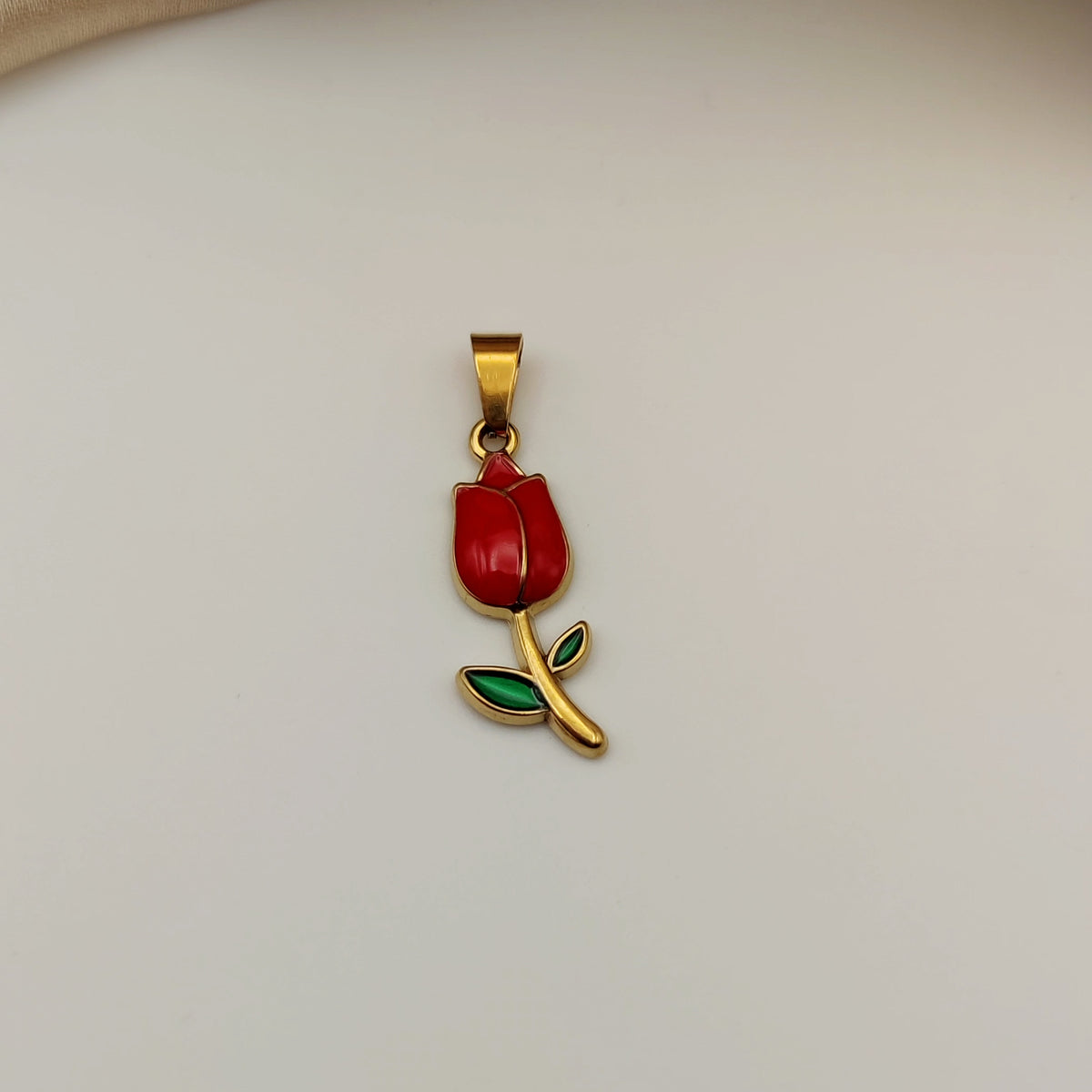 Ciondolo tulipano rosso