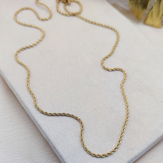 Collana basic torcion gold 59 cm