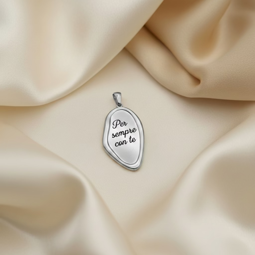 Ciondolo cornice sinus silver PERSONALIZZABILE