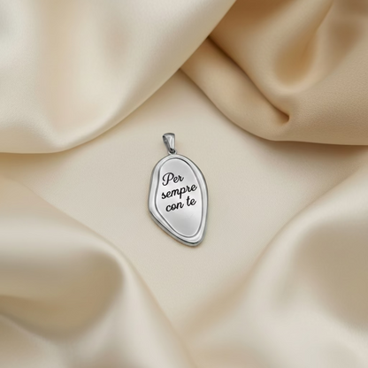 Ciondolo cornice sinus silver PERSONALIZZABILE