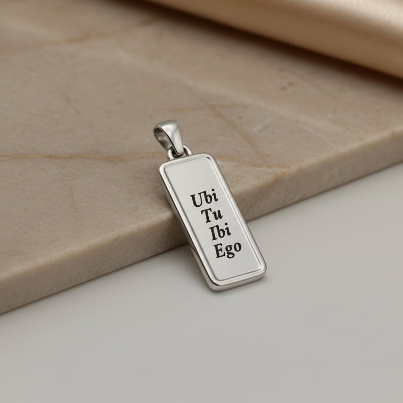Ciondolo cornice rettangolare silver  PERSONALIZZABILE