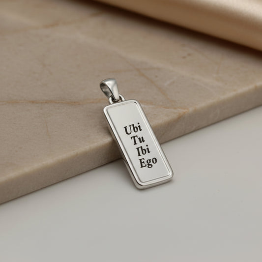 Ciondolo cornice rettangolare silver  PERSONALIZZABILE
