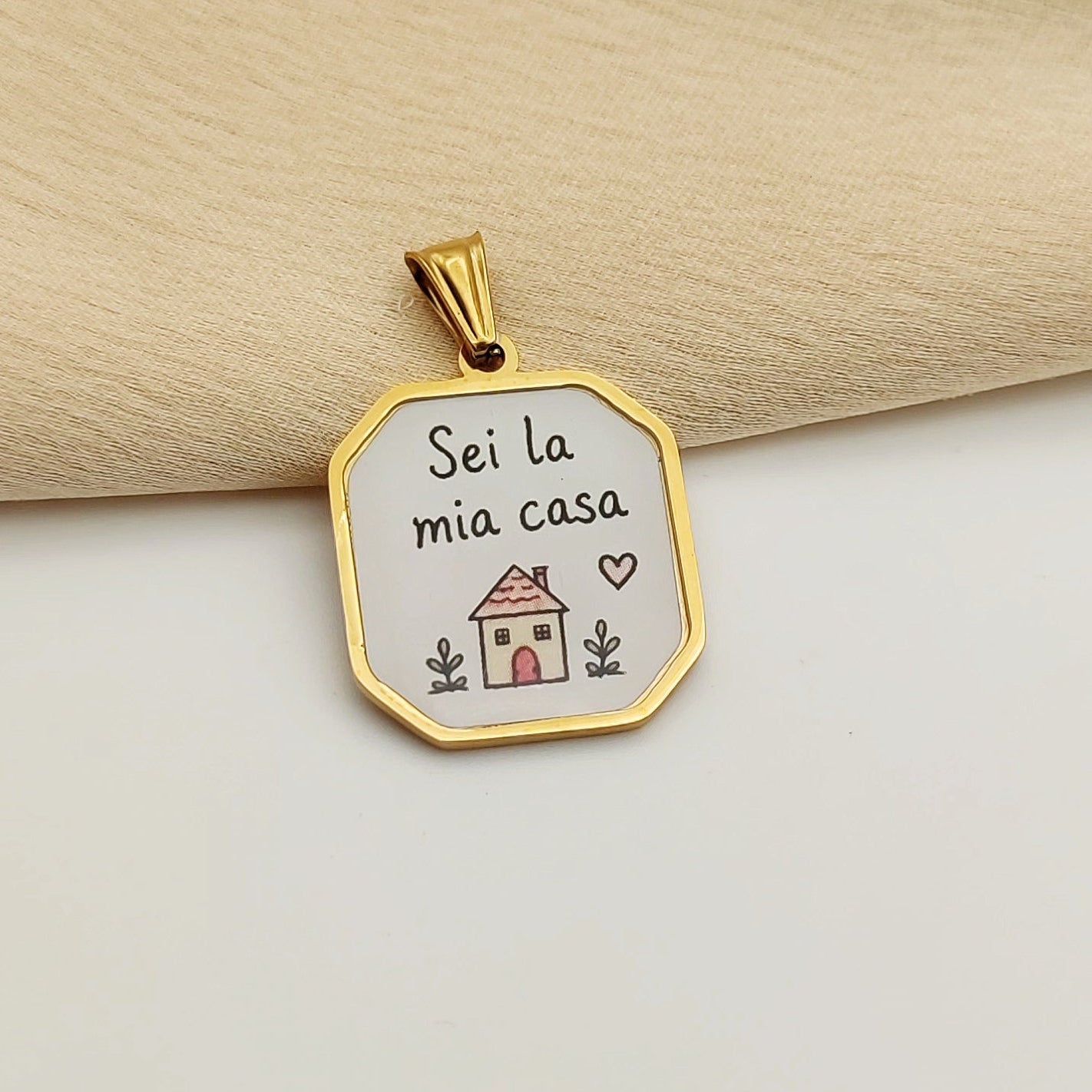 Ciondolo cornice sei la mia casa