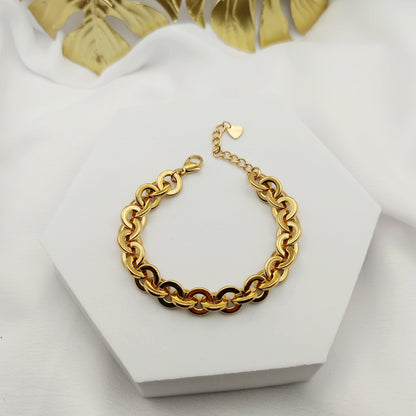Bracciale catena tonda oro