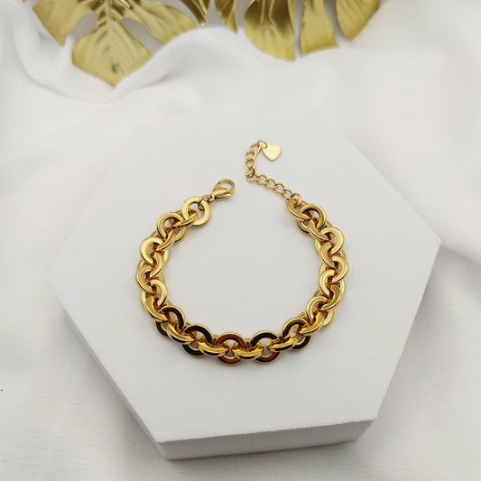 Bracciale catena tonda oro