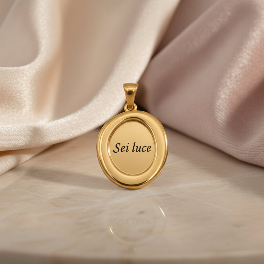 Ciondolo cornice irregular gold PERSONALIZZABILE