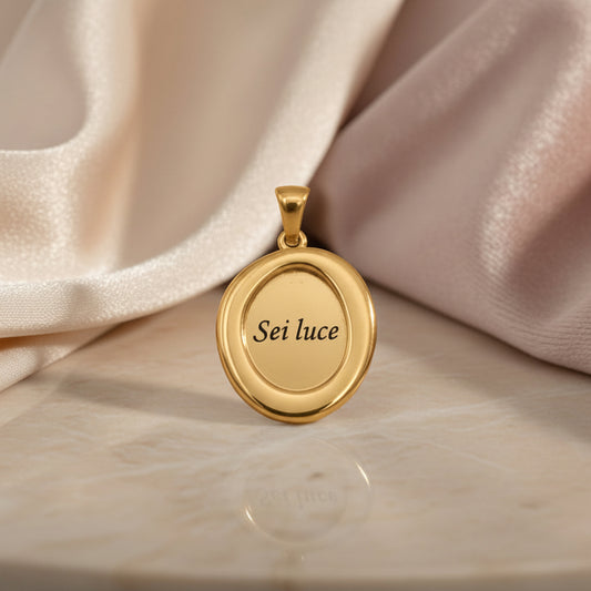 Ciondolo cornice irregular gold PERSONALIZZABILE