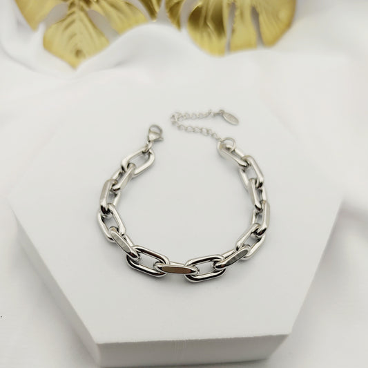 Bracciale ovale chine argento