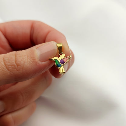 Ciondolo colibrì acciaio