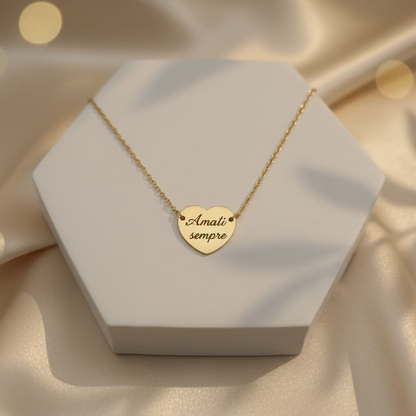 Collana cuore gold PERSONALIZZABILE