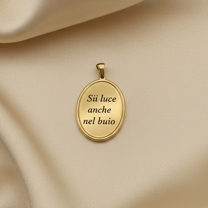 Ciondolo cornice ovalia gold PERSONALIZZABILE
