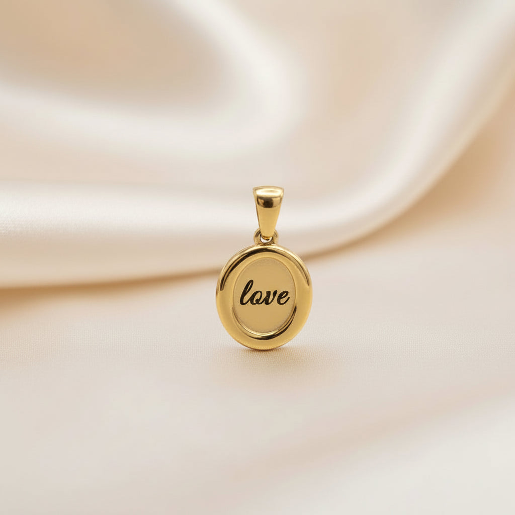 Ciondolo cornice irregular mini gold PERSONALIZZABILE