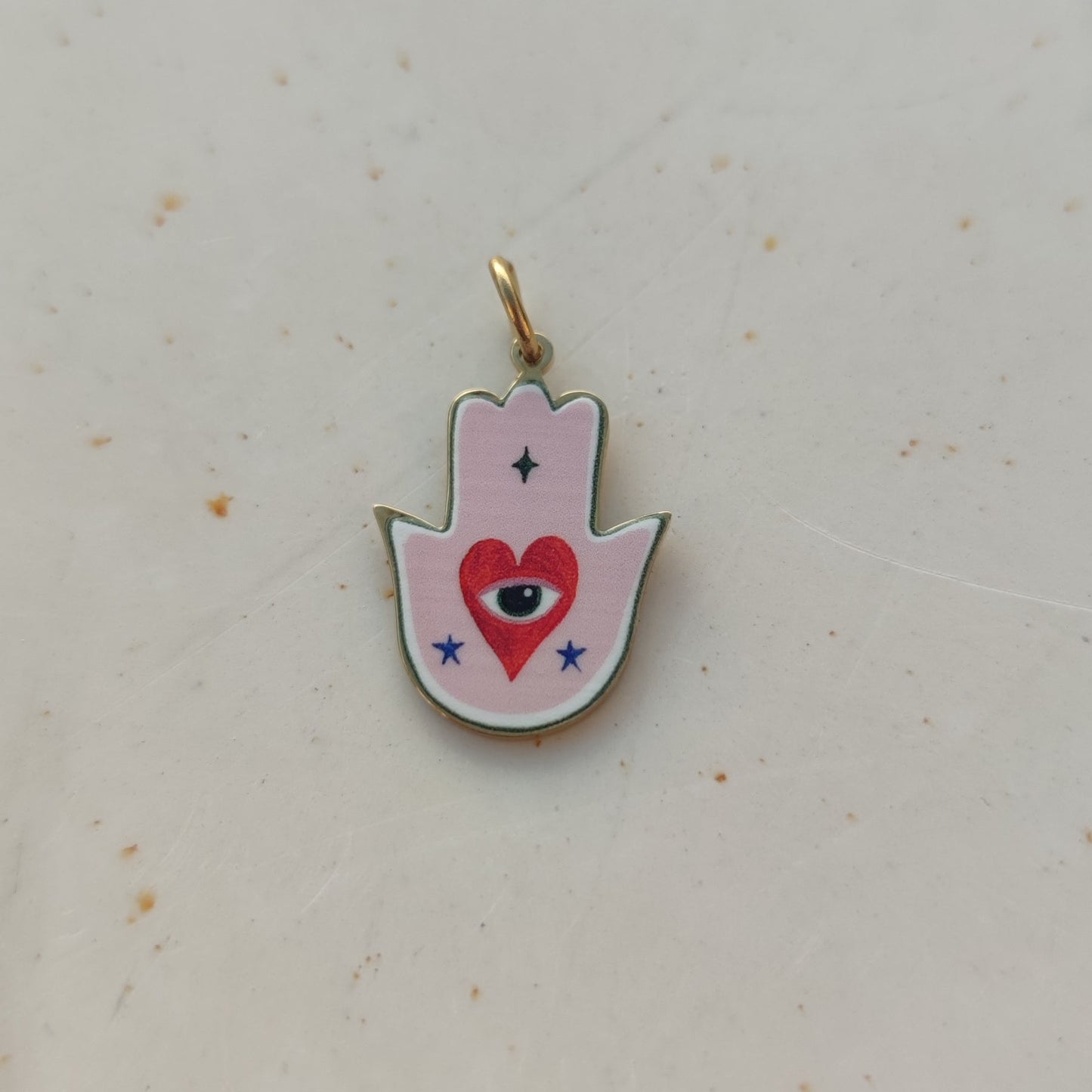 Ciondolo mano di Fatima pink
