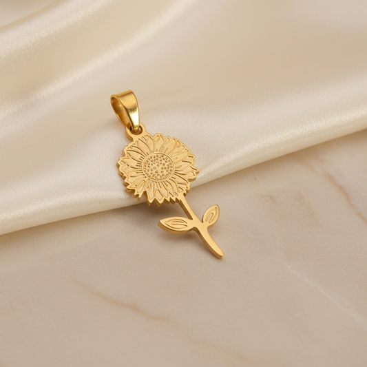 Ciondolo girasole gold