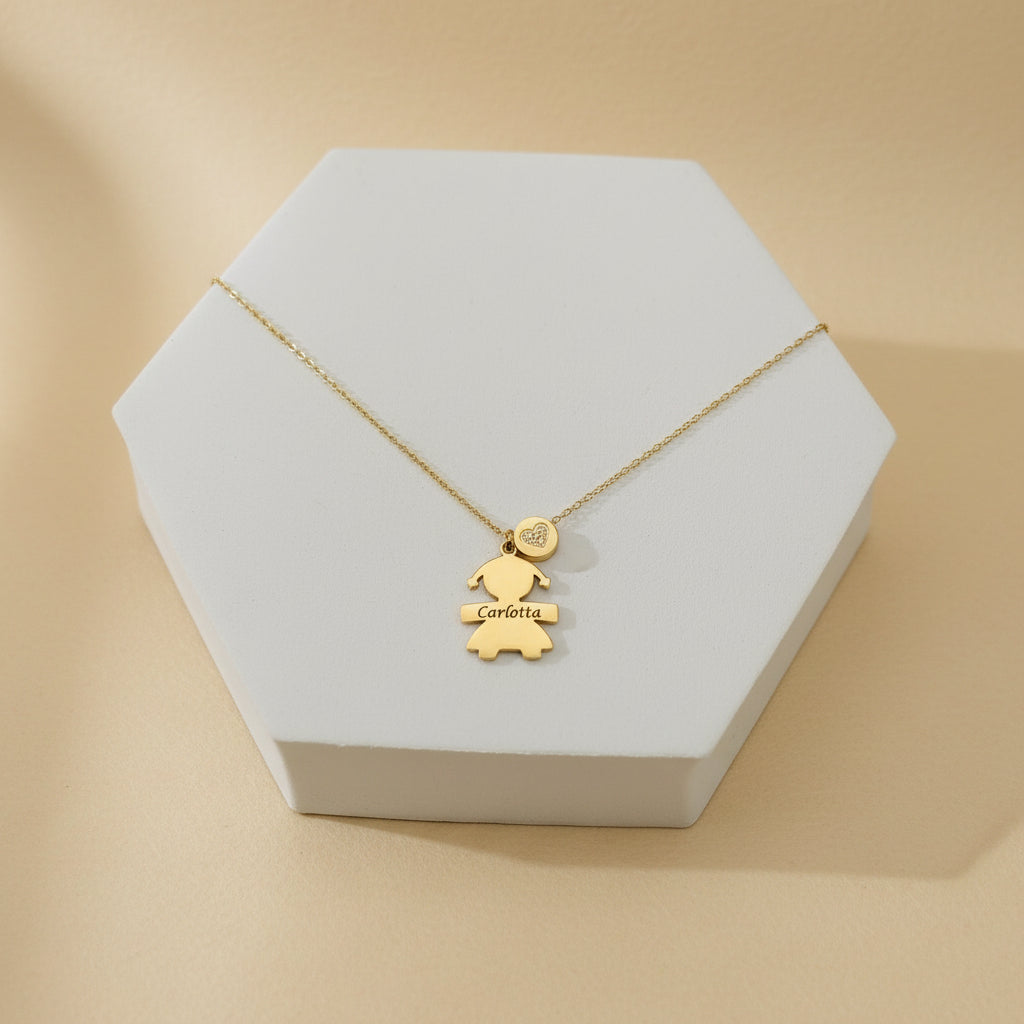 Collana bebè zirconia gold