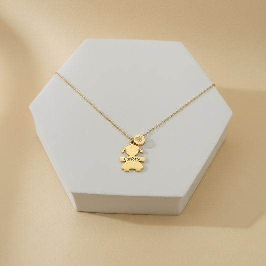 Collana bebè zirconia gold