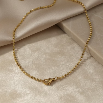 Collana microsfere gold 60 cm