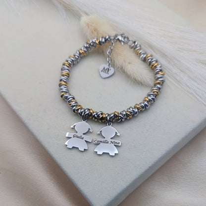 Bracciale nodini due bebè