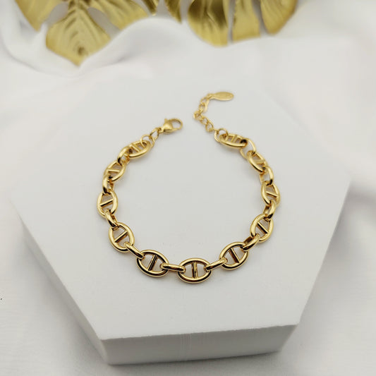 Bracciale catena ovalina oro