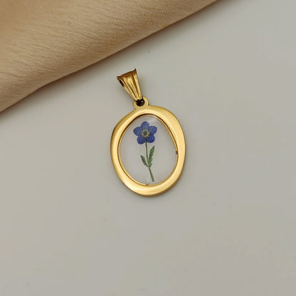 Ciondolo fiore blu