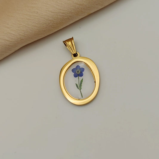 Ciondolo fiore blu
