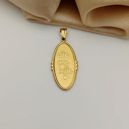 Ciondolo intarsio alle cose belle Gold