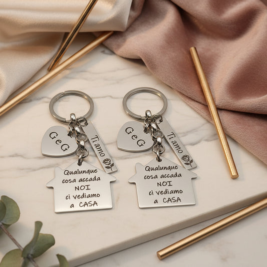 Portachiavi casetta 3 incisoni