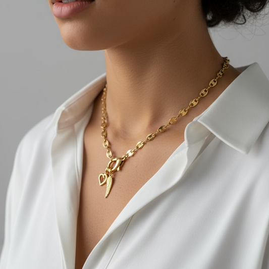 Collana moschettone gold