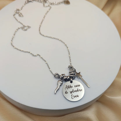 Collana smaltina silver