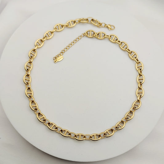 Collana catena ovale oro