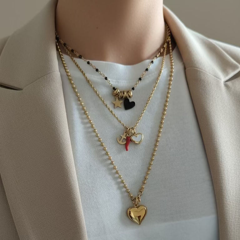 Collana smaltina due charms PERSONALIZZABILE