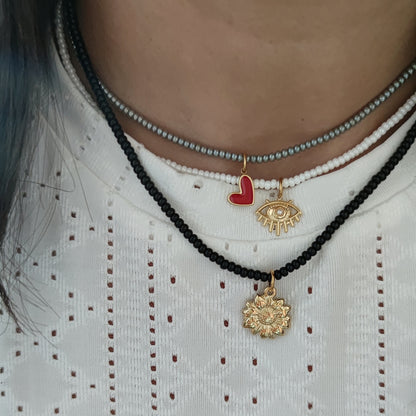 Collana perline rocailles e charm PERSONALIZZABILE  da €14,90