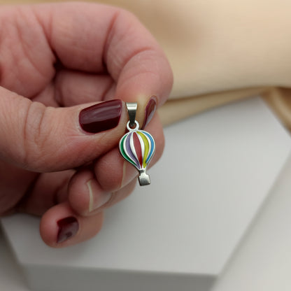 Ciondolo mongolfiera multicolor