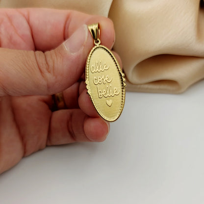 Ciondolo intarsio alle cose belle Gold