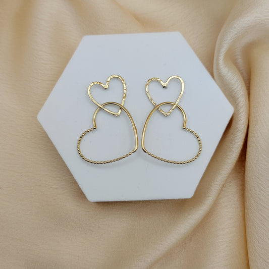 Orecchini cuore premium gold