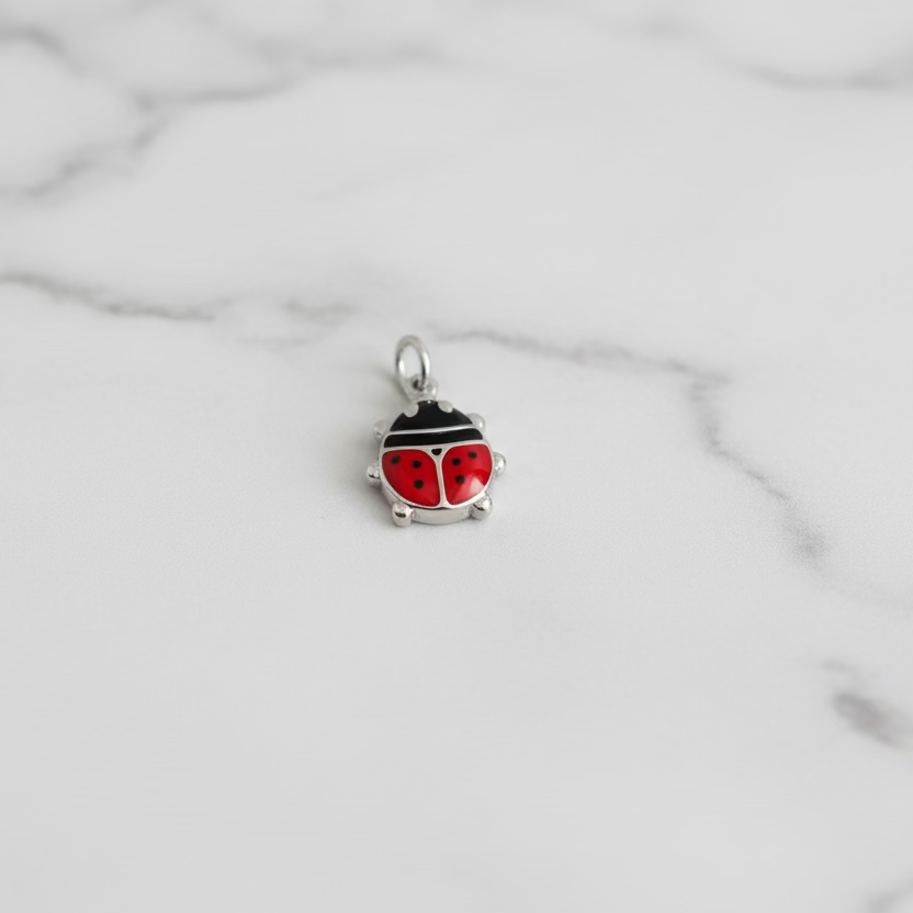 Ciondolo coccinella silver