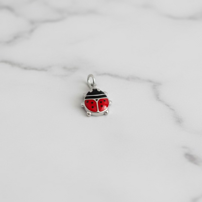 Ciondolo coccinella silver