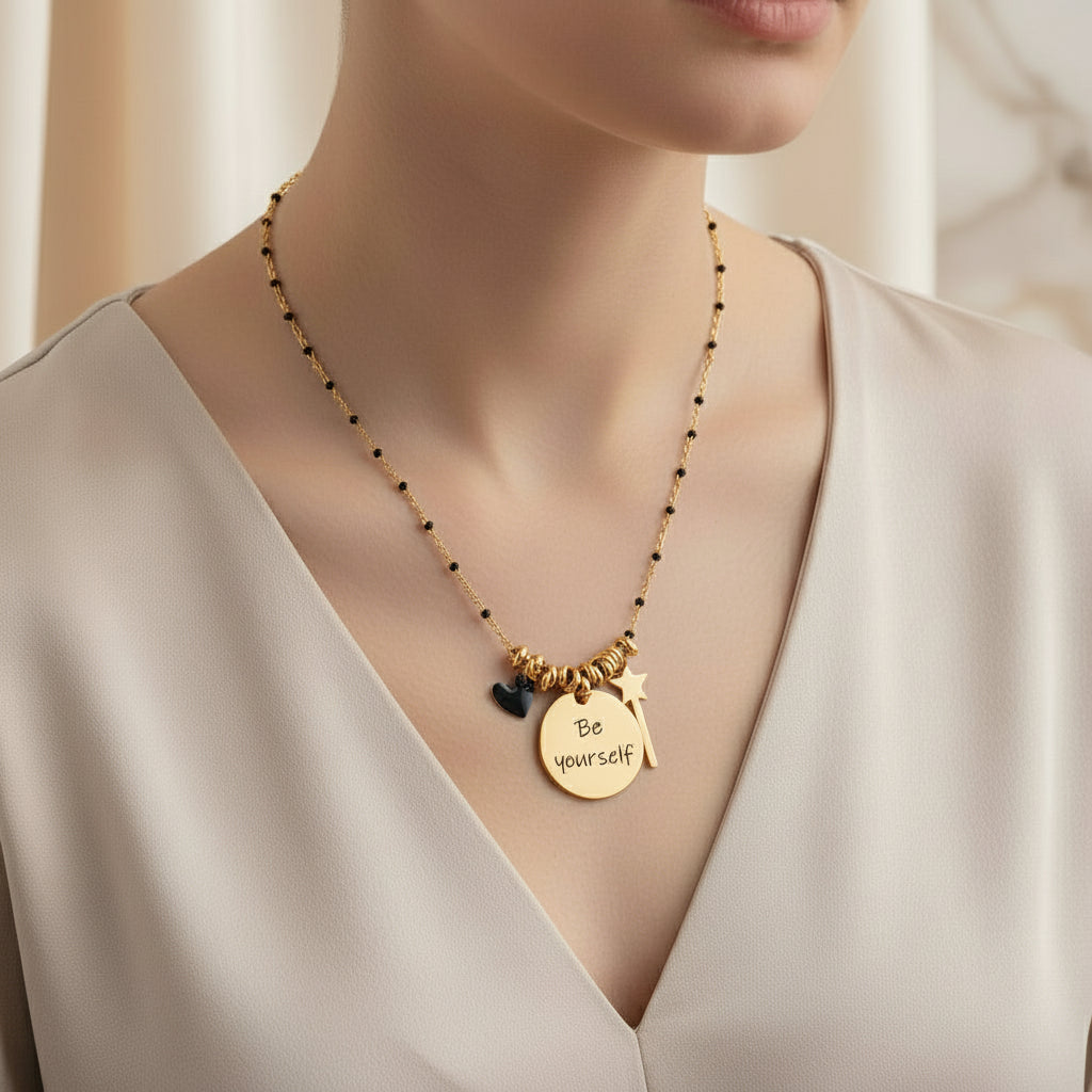 Collana smaltina gold PERSONALIZZABILE