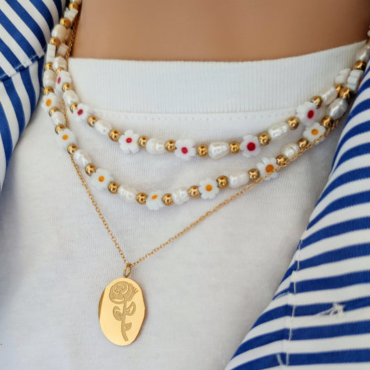 Collana margherita  gialla