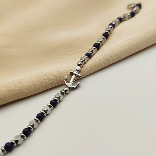 Bracciale ancora blu notte