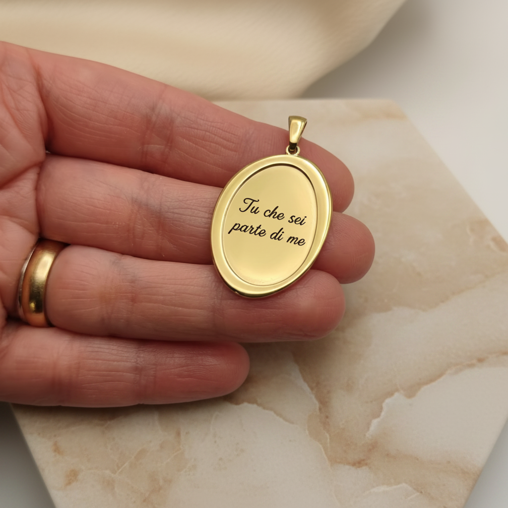 Ciondolo cornice  lumèa gold PERSONALIZZABILE