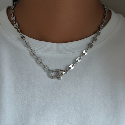 Collana moschettone silver