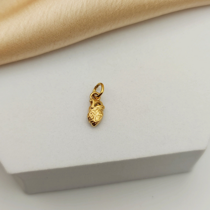 Ciondolo mini cuore anatomico gold