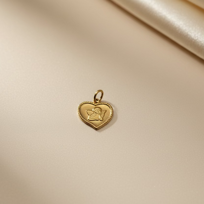 Ciondolo cuore puttino gold