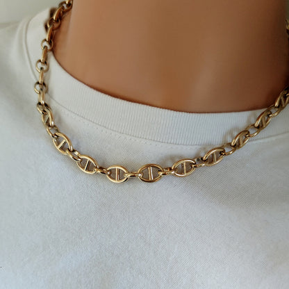 Collana catena ovale oro