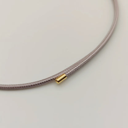 Choker calamita grigio/lilla chiaro