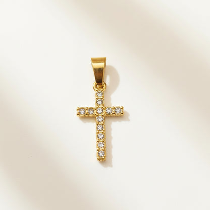 Ciondolo crocetta strass