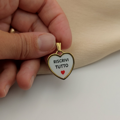 Ciondolo cuore riscrivi tutto