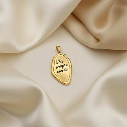 Ciondolo cornice sinus gold PERSONALIZZABILE
